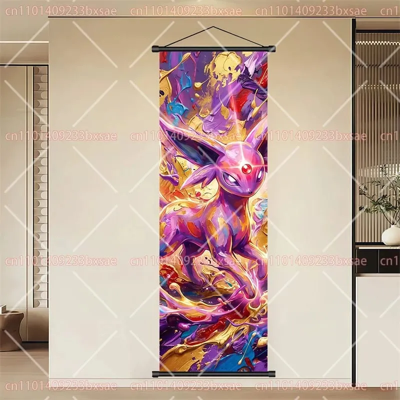 Pokémon Anime HD Scroll Painting Eevee Pikachu Suicune Charizard Mewtwo Διακόσμηση τοίχου με φόντο αφίσα Παιδικό δώρο — image 19