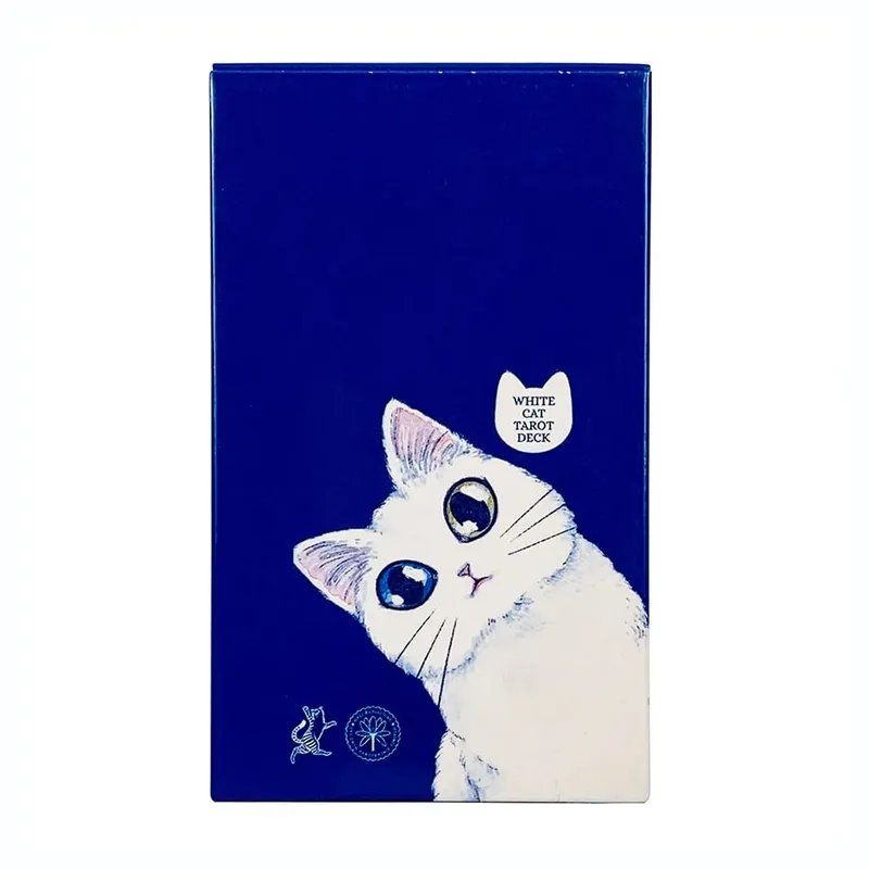 New White Cat Tarot Deck A 78 Edition-Themed Cat-Themed Borad Game For Cat Lovers Εξαιρετικό για μαντεία Διαλογισμό και παιχνίδια πάρτι
