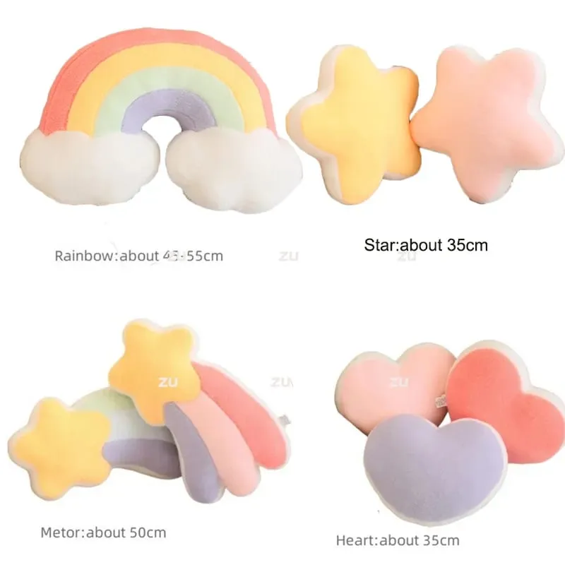 Rainbow Wish Star Moon βελούδινο μαξιλάρι Πολύχρωμο Crown Cloud Μαλακό παιχνίδι Μαξιλάρι Μαξιλάρι Καναπές Διακόσμηση σπιτιού Μαξιλάρια ριχτάρι — image 4