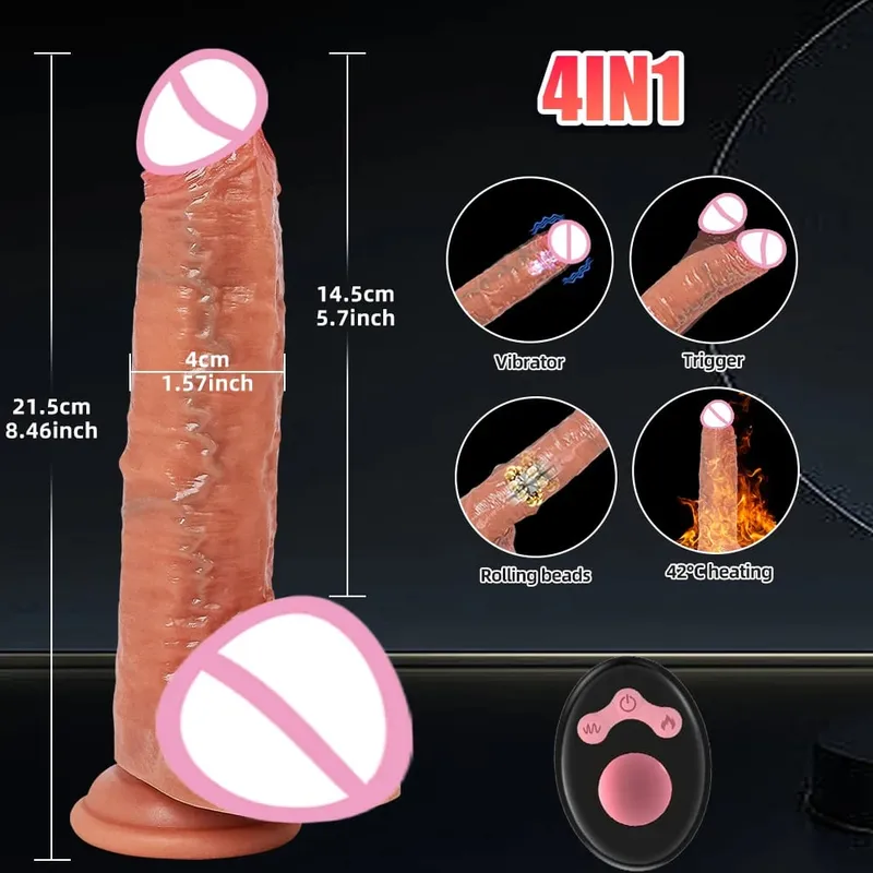 Realistic Dildo Vibrator Wireless Remote Rotating Penis Suction Cup G-spot Clit Stimulator Sex Toys Telescopic Vibrating Dildos