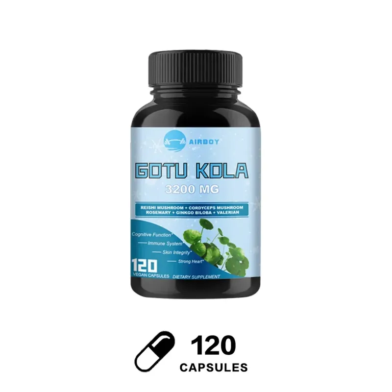 Gotu Kola Capsules - Brain Cognition Immune System Skin Energy & Circulation Supplement - Non-GMO & Gluten FreeSupplements