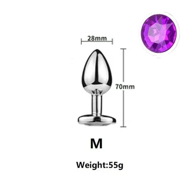 גודל קטן מתכת אנאלי חרוזים Butt Plug Mini Rainbow רוז זהב Butt Plug תכשיטי קריסטל מאמן אנאלי דילדו אוננות צעצוע מין — image 29