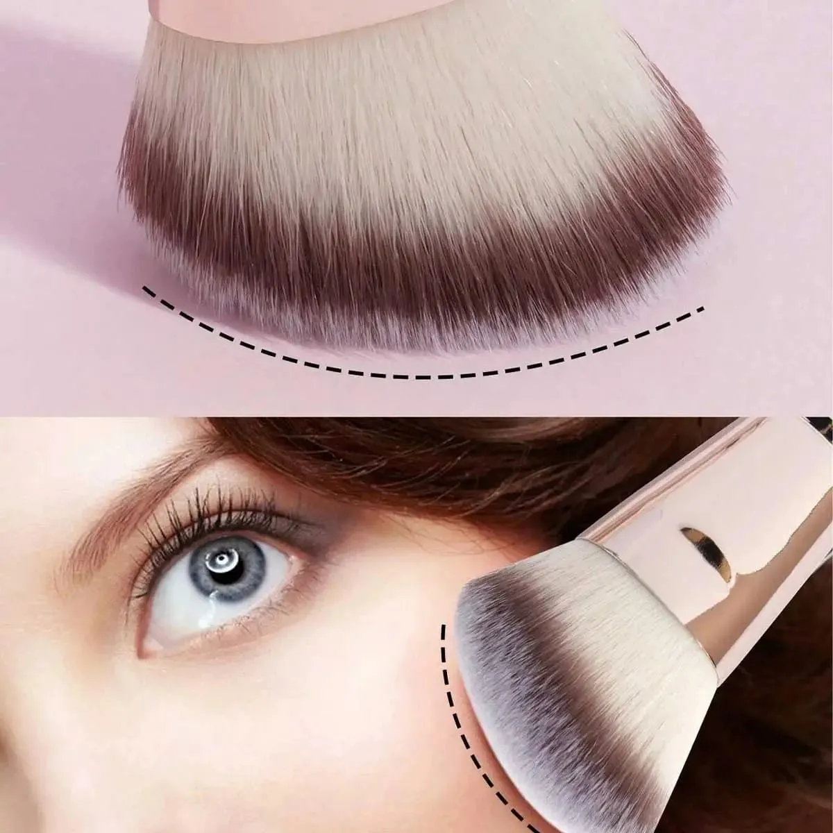 4 τμχ Σετ βουρτσών μακιγιάζ με διπλό άκρο Soft Synthetic Bristles Foundation Blush Powder Eyeshadow Brushes Portable Cosmetic Tools for — image 5
