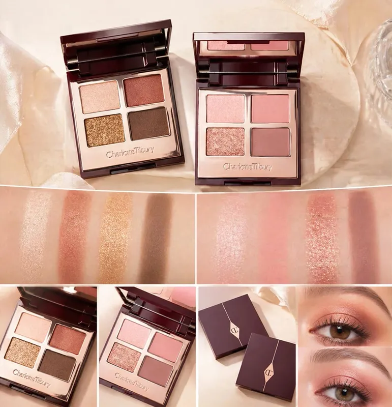 Σετ μακιγιάζ CT Highlighters Lip Blam 4 Color Eyeshadow Palette Lip Gloss Lip Blam Σετ μαξιλαριού Talk Φυσικά καλλυντικά μακράς διαρκείας
