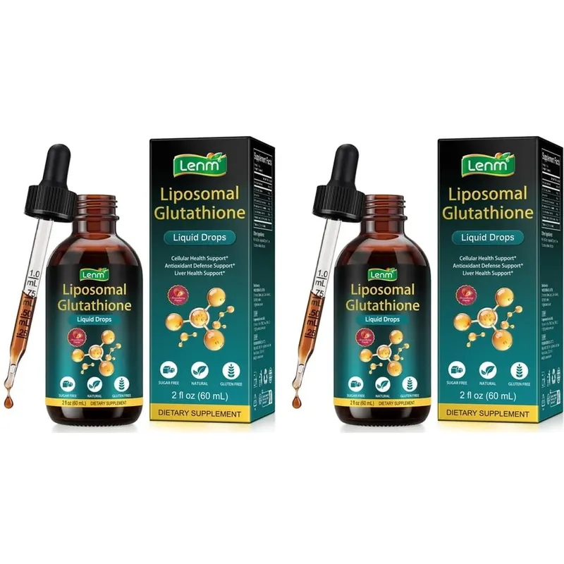 Lenm Liposomal Glutathione Liquid Drops για Αντιοξειδωτική κυτταρική και ηπατική υποστήριξη με NAC Vitamin C Γεύση Φράουλα 60 mL — image 8