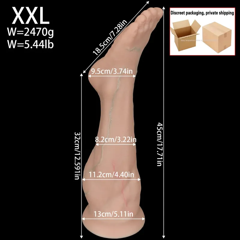 Huge Silicone Foot Butt Plug Thick Leg Dildo Large Anal Plug Anal Expander Masturbator Anus Dilator Sex Toys Adult Toy Sex Shop — image 8