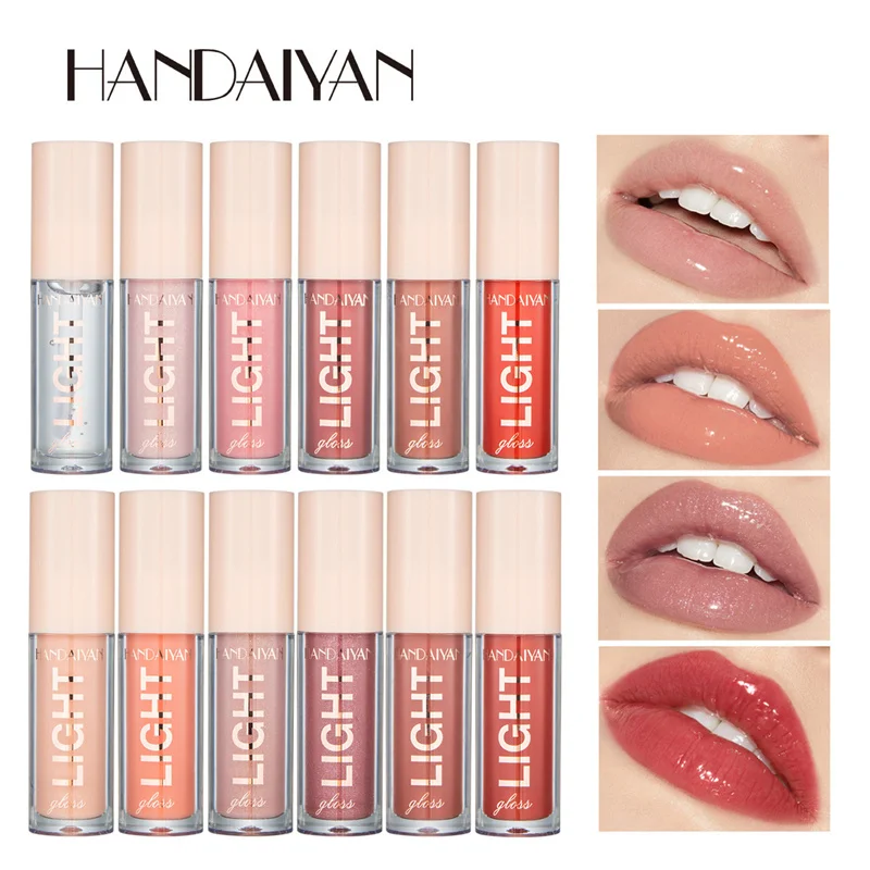 12 Χρώματα Mirror Pearl Lip Gloss μακράς διαρκείας Ενυδατική λάμψη Glitter Lip Glaze Αδιάβροχο γυαλί υγρό κραγιόν Γυναικείο μακιγιάζ