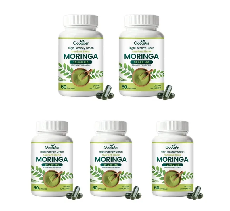 Prémium Moringa táplálékkiegészítő természetes levélkivonattal gyógynövényes tápformula a mindennapi wellness támogatásért 60 kapszula