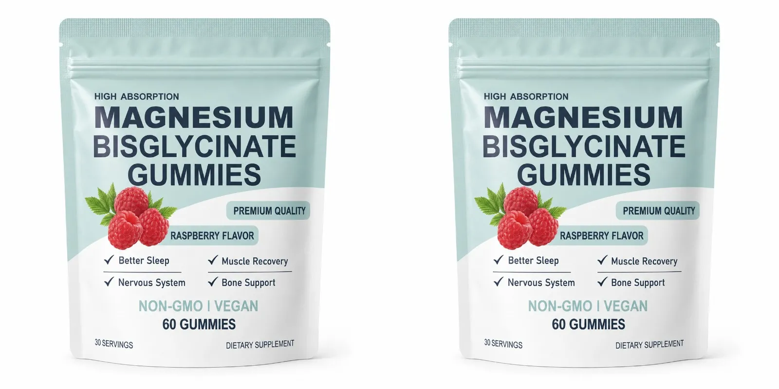 High Absorption Magnesium Bisglycinate Gummies Vegan Raspberry Flavor 60 Count Support Muscle Bone Health Non GMO Gluten Free — image 8