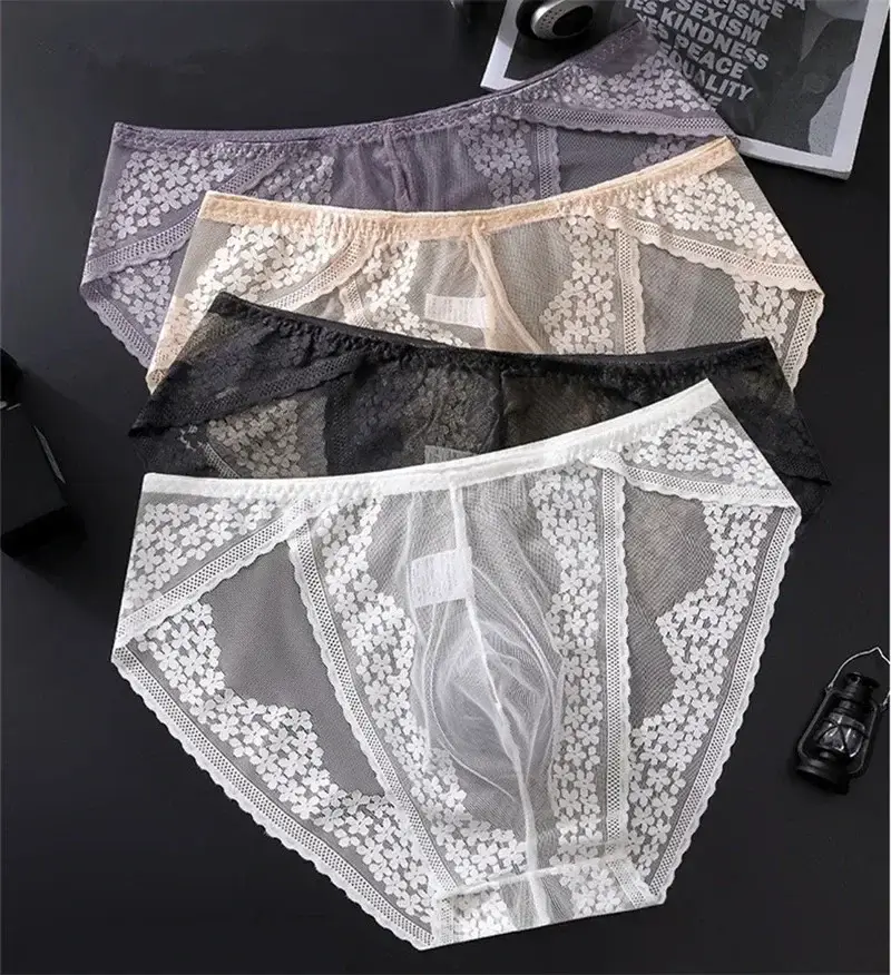 Lace Men's Underwear Ice Silk Calzoncillos Hombre 3D Convex Bag Adults 18 Plus Size Sexy Lingeries for Man Tangas Japonesa New 3256812281031515 — image 4