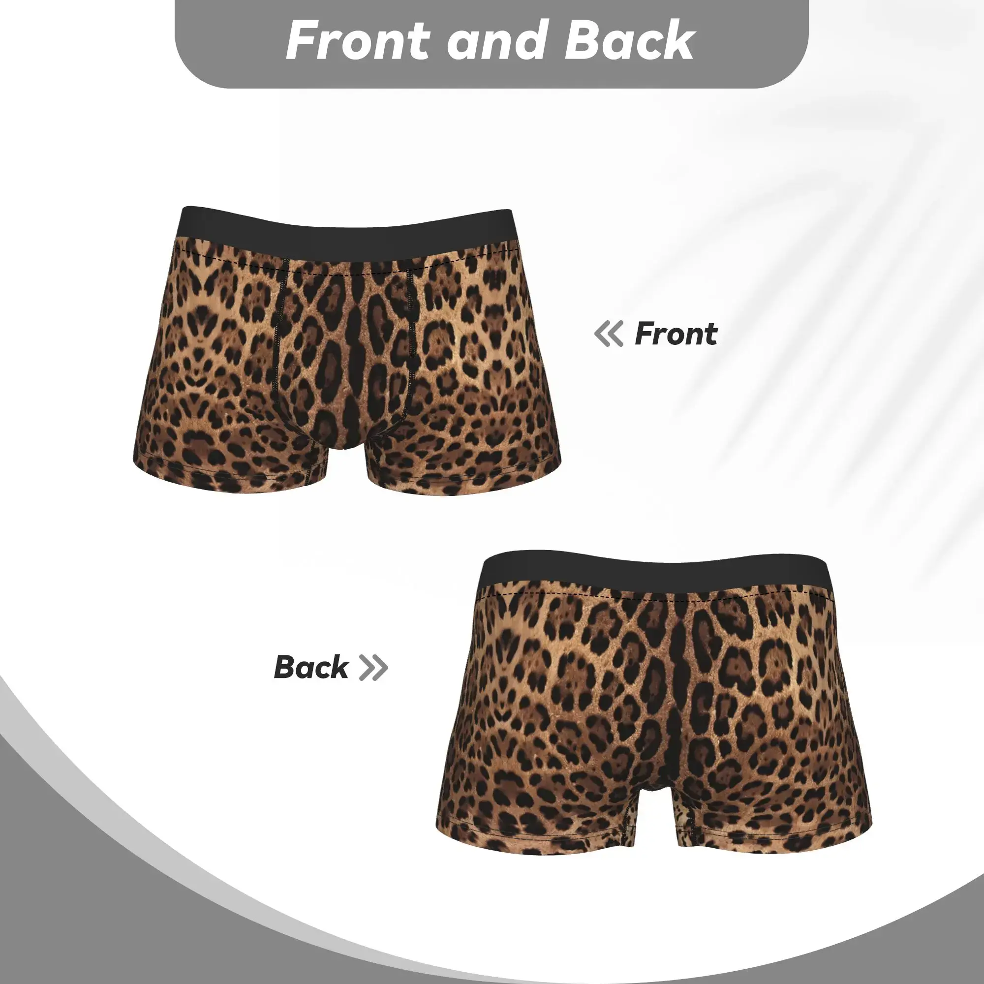 Leopard Print Skin Leopard Print Underpants Breathbale Panties Man Underwear Print Shorts Boxer Briefs — image 5