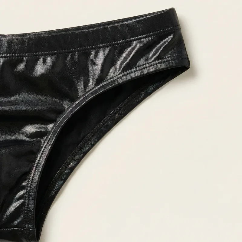 1Pc Men's PU Leather Triangle Pants, Crotch Hollow Sexy Triangle Underwear, Boxing Fitness, Adult Novelty, Sweet Gift — image 6