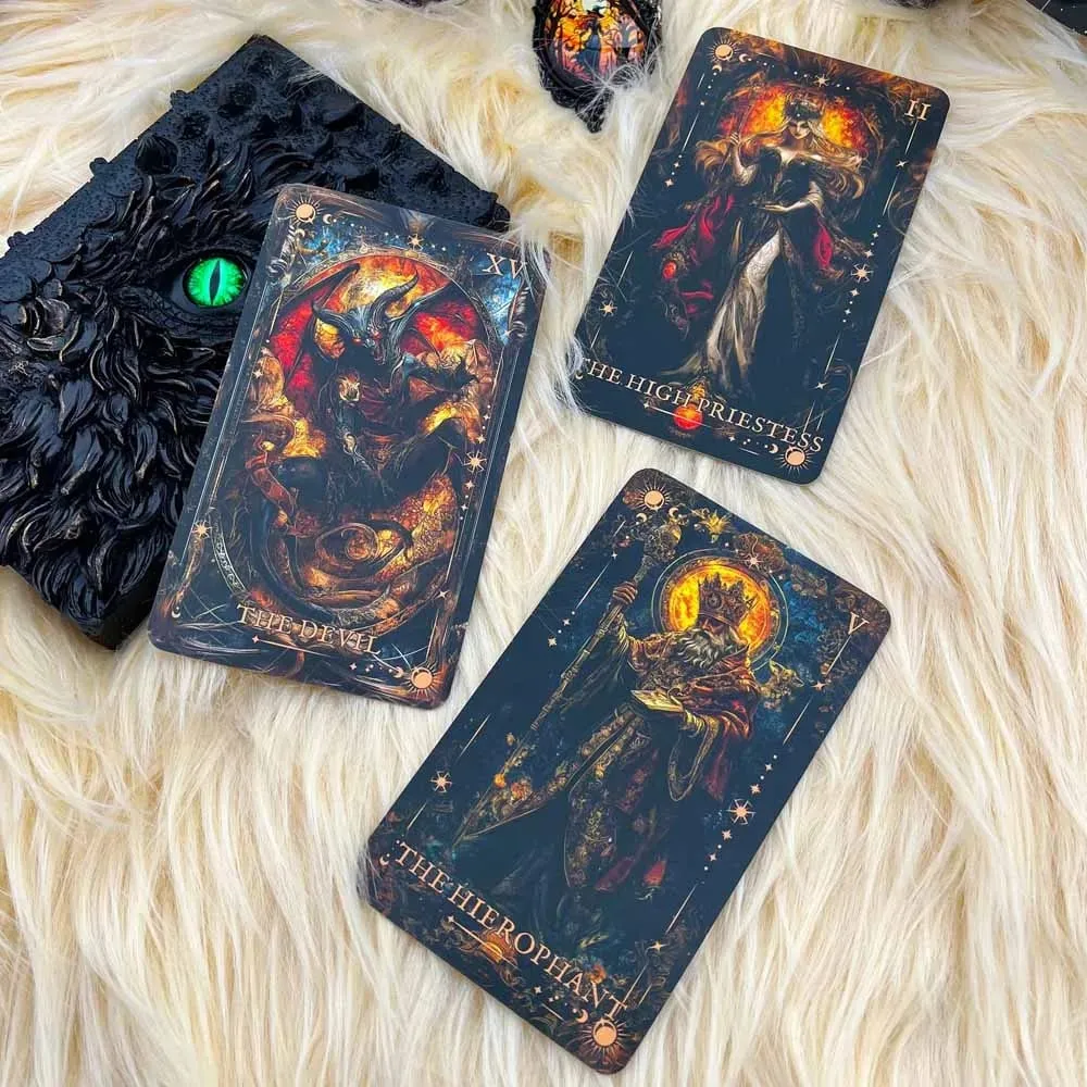 78Pcs Magic Arcana Tarot Deck 13x8cm Traditional Play Unlock Inner Fire Includes Paper Instructions Card Game Set — image 2