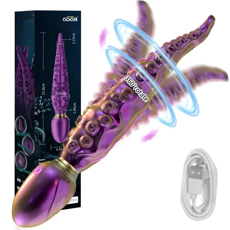 Περιστροφή 360° Δονούμενο τέρας Dildo Octopus Tentacle Clitoris Spot G-Spot Δονητές Θηλής Διέγερση Θηλών Παιχνίδια σεξ για ενήλικες γυναίκες