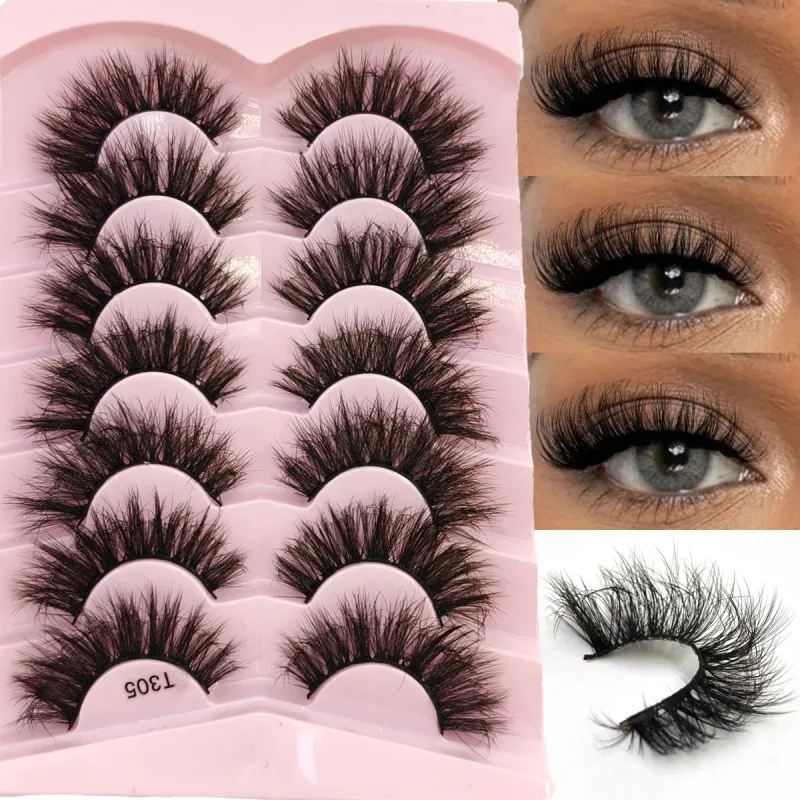 Fluffy Lashes Mink False Eyelashes Thick Cat Eye Makeup Long Natural Volume 3d Eyelashes Extension Χονδρική Βιζόν Βλεφαρίδες