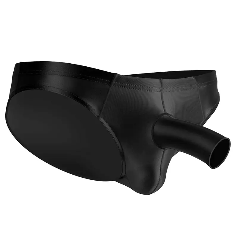High Elastic Bikini Briefs gay Men's glossy underwear open Pouch Panties Men Smooth gay underwear — image 14