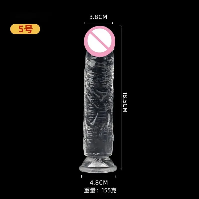 Ρεαλιστική βεντούζα πέους Dildo Jelly Dildo Big Dick Θηλυκός Αυνανιστής Κλειτορική Διέγερση Λεσβιακά σεξουαλικά παιχνίδια για γυναίκες 7 μεγεθών — image 11