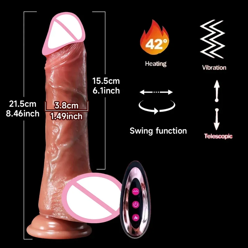 Wearable Realistic Dildo Vibrator Thrusting Penis Penetration Anal Vibration Adult Dildos Anal Sex Toy for Women Vibrators 18+ — image 14