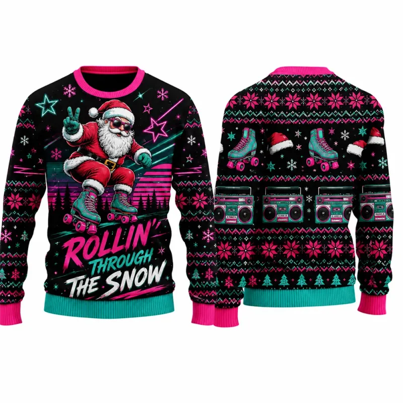 Funny Santa Ugly Christmas Sweatshirt Men Women 3D Print Crewneck Long Sleeve Xmas Party Pullover Holiday Gift Winter Streetwear — image 8