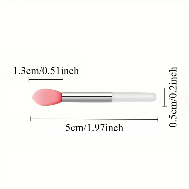 Silicone Lip Brush Set Fragrance-Free Palm-Sized Applicators for Lipstick & Masks with Dustproof Eyeshadow Makeup Brushes — image 2