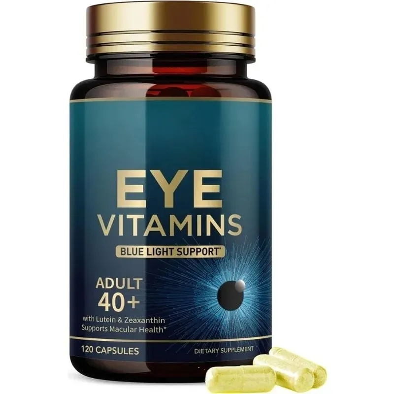 Κάψουλες Eye Vitamins Blue Light Support με λουτεΐνη & ζεαξανθίνη για 40+ Υποστήριξη υγείας της ωχράς κηλίδας για άνδρες γυναίκες 120 κάψουλες