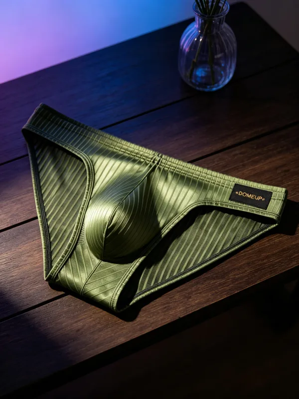 3PCS Men's Briefs Vertical Stripe Fabric Pouch Slim Fit Light Breathable Daily Casual Underwear Daily Casual Underwear for Men — image 5