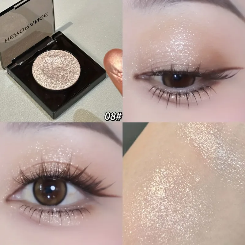 Herorange 16 Color Eyeshadow Palette Highlight Matte Shimmer Orange Brown Pink Champagne Waterproof Portable Festival Mak — image 12