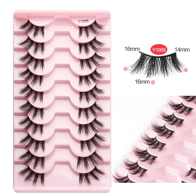Half Lashes Cat Eye Lashes 3D Natural Finged End Eye Elong Lashes Fox Eye Lashes Faux Mink Lashes Μακιγιάζ — image 31