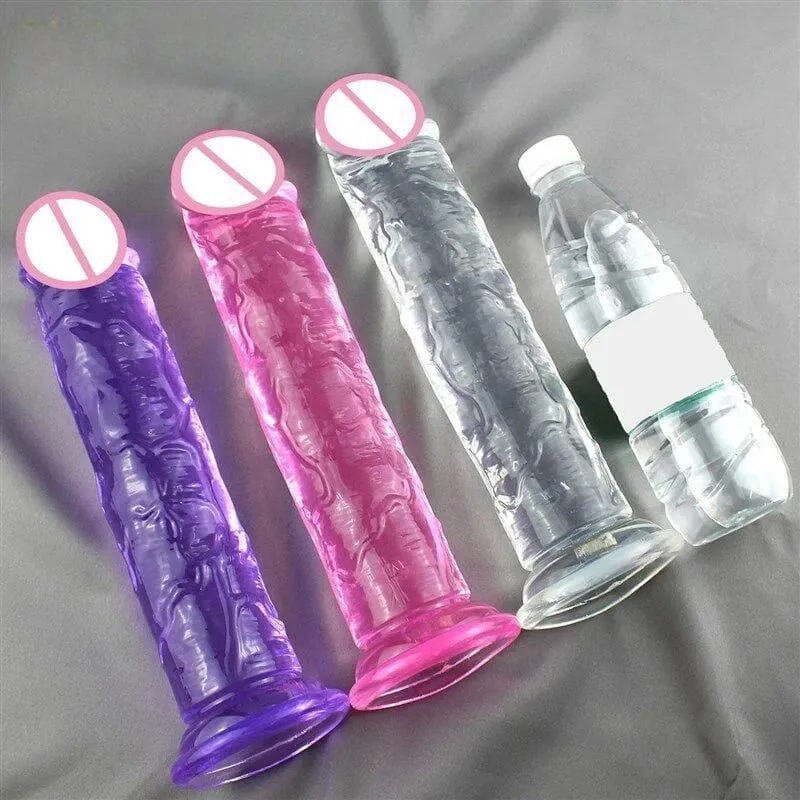 Σούπερ φθηνό 6 μεγεθών Ρεαλιστικό Soft Jelly Dildo Butt Prig βύσματα Παιχνίδι σεξ ενηλίκων για γυναίκες και άνδρες Κολπικός και πρωκτικός αυνανισμός — image 3
