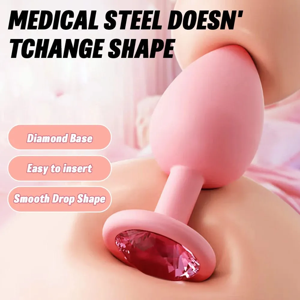 Soft Silicone Anal Plug Cat Paw Pattern 3 Sizes Butt Plug for Woman Men Gay Beginner Crystal Base Sex Toys For Adult Anal Dildo