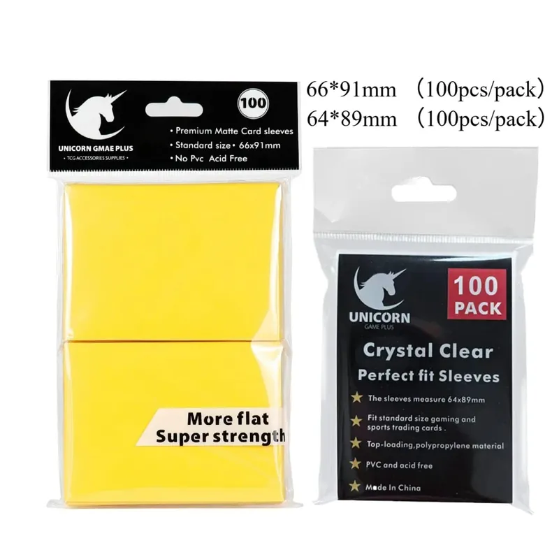 200PCS Card Sleeves Εμπορικές κάρτες Διπλής στρώσης Ματ μανίκια κάρτας τυπικού μεγέθους για Pokemon MTG Baseball Sport Card Game