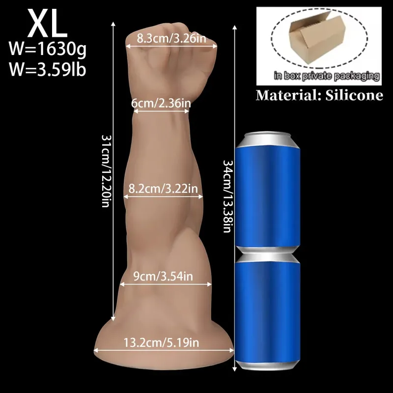 Consolador Anal con tapón de mano para adultos, dilatador de trasero Vaginal, estimulador profundo, expansor de ano, consolador grande masturbador, Juguetes sexuales anales para adultos — image 10