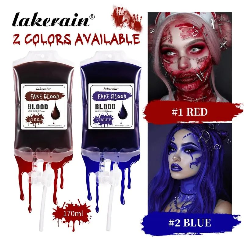 Halloween Horror Σετ Μακιγιάζ Υψηλού Κορεσμένου Χρώματος Μεγάλης διάρκειας Εύκολη Απενεργοποίηση Ασφαλής Φόρμουλα Fake Blood Lip Stain για Halloween Cosplay — image 5