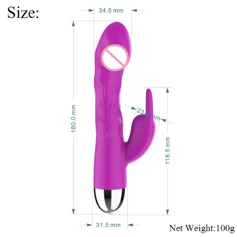Huge Silicone Dildo Rabbit Vibrator for Women Clitoris Stimulation Massage 10 Speed G Spot Vibrator Adult Sex Toys — image 2