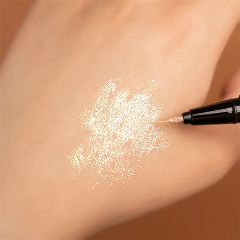Pearlescent White Liquid Eyeliner Pen Waterproof Non-dizzy Eye Liner Shadow Pen Fast-drying Lasting Shiny Lying Silkworm Pencil — image 4