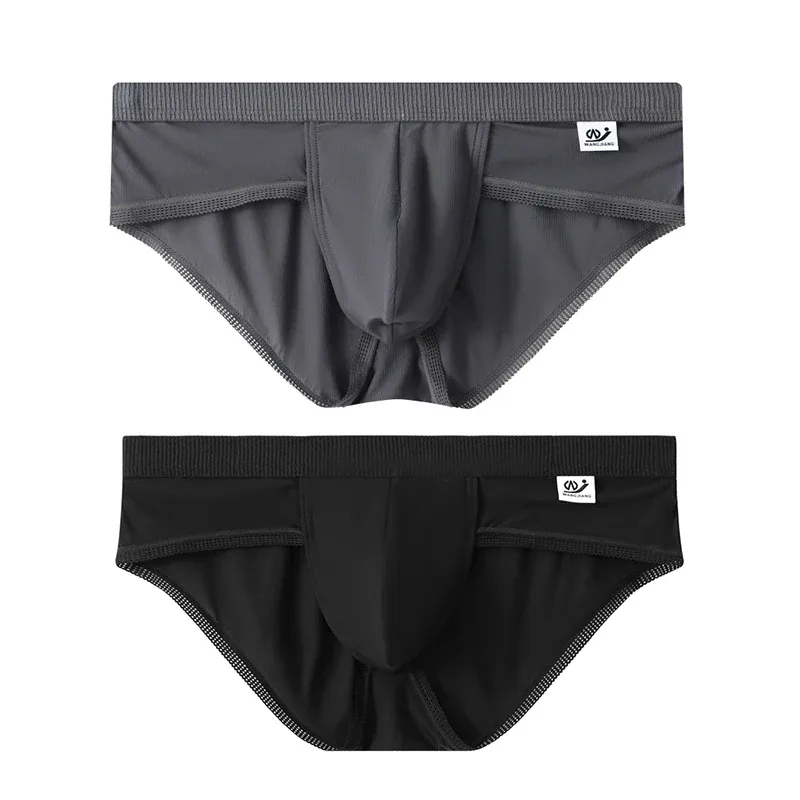 Men's Ice Silk Seamless Briefs Ultra-Thin Breathable Underwear with Sexy U Convex Pouch Mid-Waist Comfortable Summer Shorts — image 22