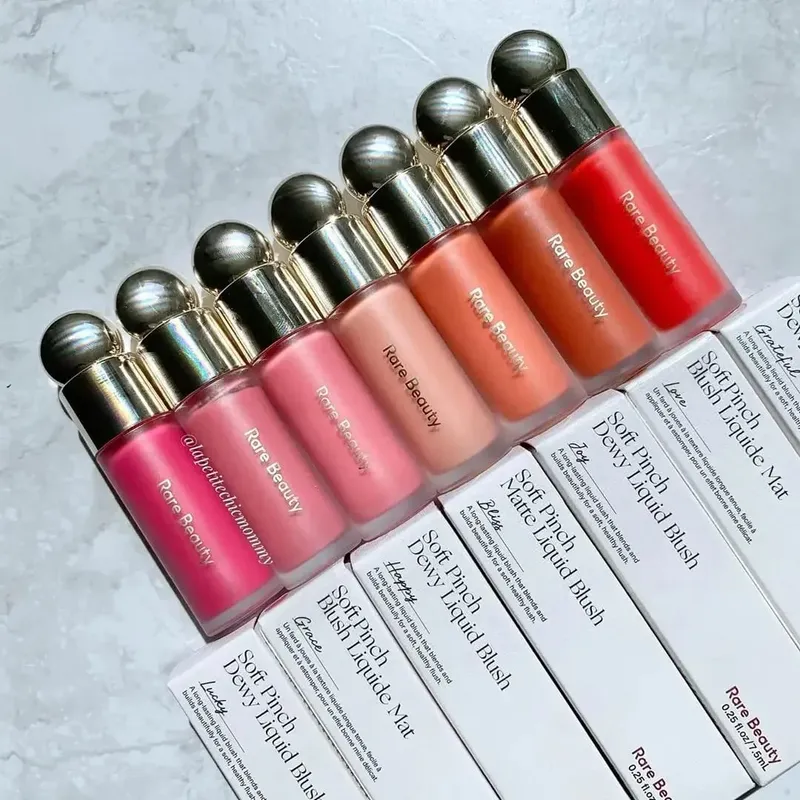 Rare Beauty Melting Cream Blush Makeup Matte Pearlescent Texture Glitter Blush Highlighter Bright Nourish Moisturize Lip Gloss — image 6