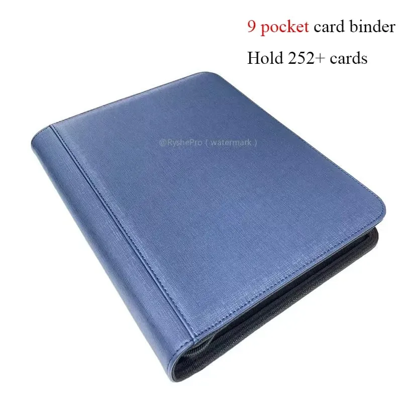 4 Binders Pocket Toploader TCG for PKM Holds 112+ 3"X4" Toploaders Δερμάτινη θήκη καρτών Τσέπες διπλής όψης για κάρτες MTG PTCG — image 9
