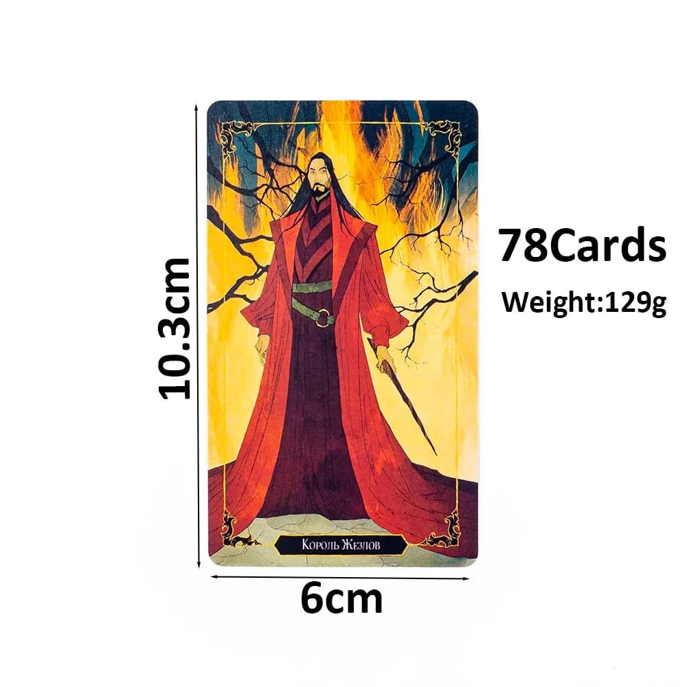 таро темного дерева Darkwood Tarot 78 Cards Deck Russian Visions Divination Edition Deck Επιτραπέζια παιχνίδια 10,3x6CM — image 4