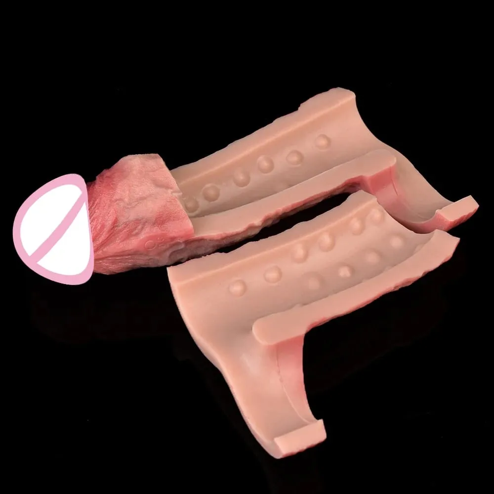 Wireless Control Realistic Hollow Dildo Soft Silicone Penis Sleeve Condom Male Dick Enhancer Delay Ejaculation Sex Toys — image 6