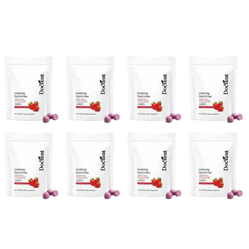 Docteat Urolithin A Gummies 500mg per Serving Strawberry Flavor Daily Cellular Wellness Support 60 Gummies for Men Women — image 13