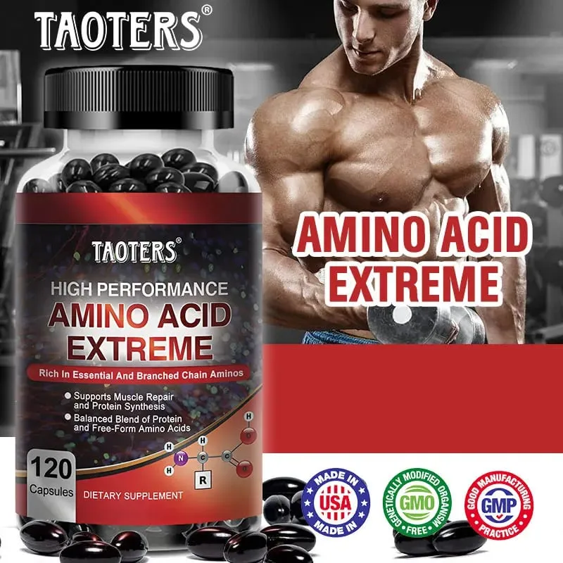 Advanced Bodybuilding Amino Acid Capsules- Helps Increase Strength Endurance Protein Synthesis Build Muscle Mass Abs Energy