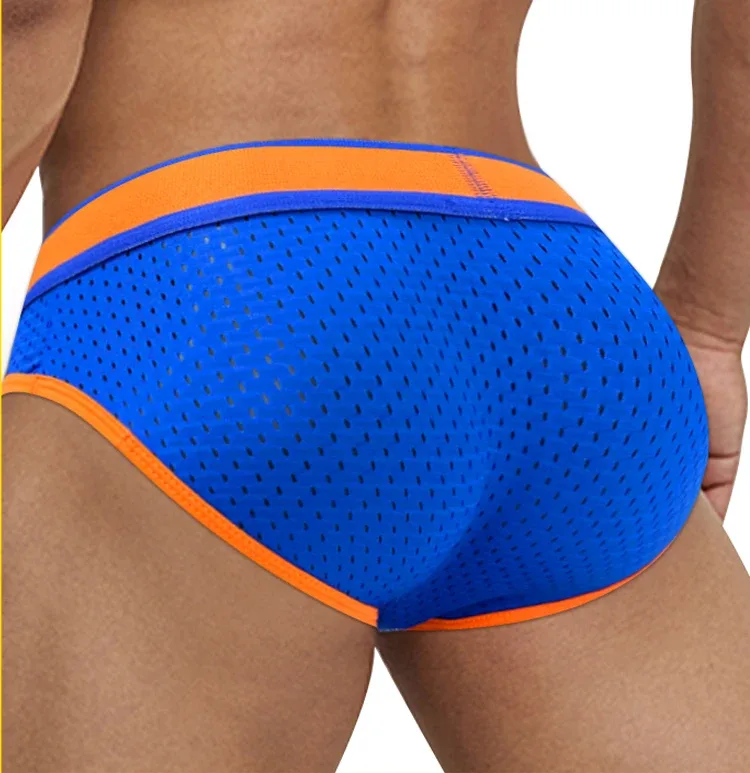 Men's Low Waist Slimming Mesh Briefs U Convex Pouch Elastic Waistband Breathable Colorful Jockstrap Underwear — image 27