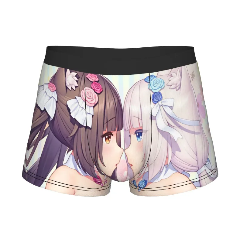Anime N-Nekopara Chocola Vanilla Underwear Men Printed Game Boxer Briefs Shorts Panties Soft Underpants — image 4