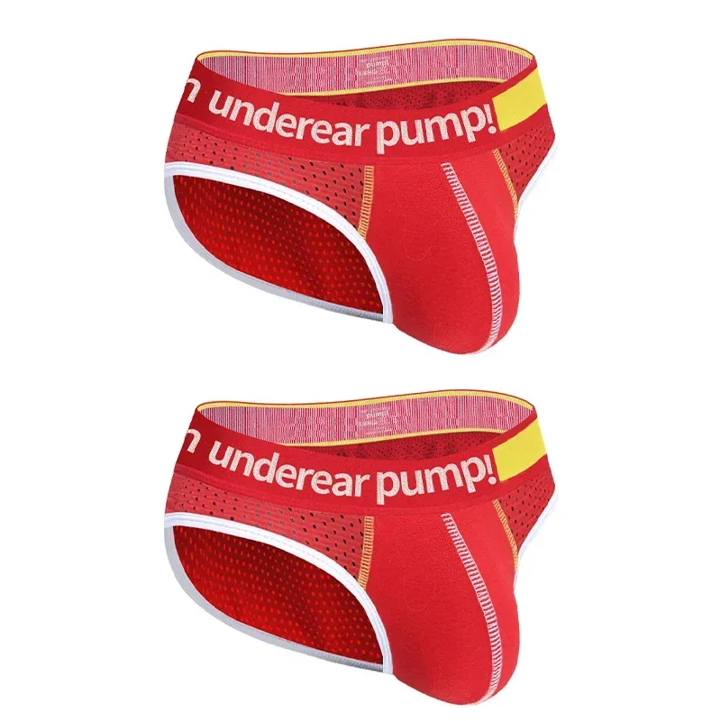 Men's Low Waist Slimming Mesh Briefs U Convex Pouch Elastic Waistband Breathable Colorful Jockstrap Underwear — image 34