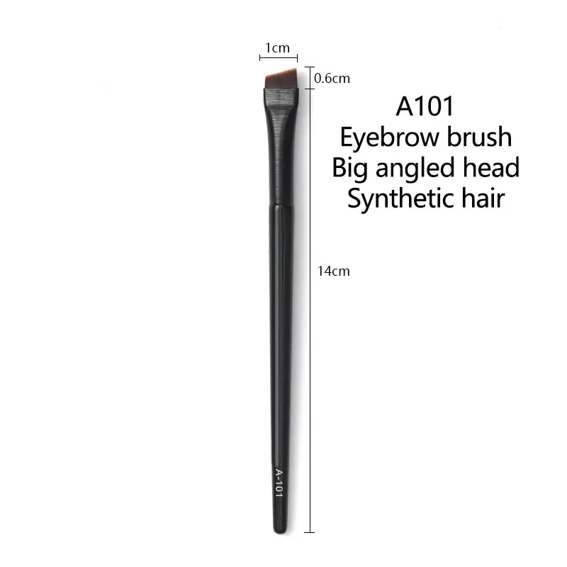 1pc super fino ângulo forro compõem escova olho sobrancelha pincéis de maquiagem de cabelo sintético sobrancelha fina afiada ferramentas cosméticas profissional