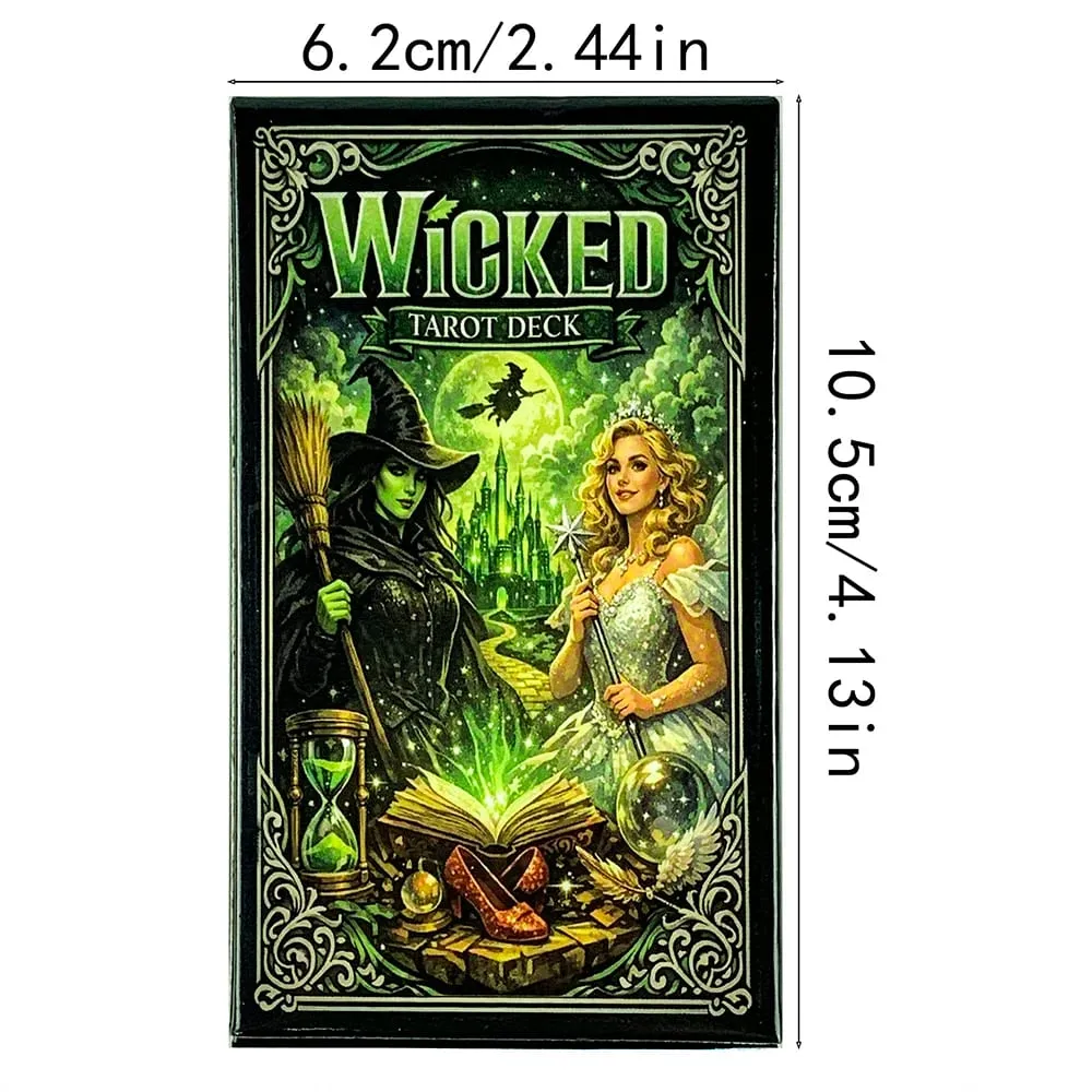 Wicked Tarot Deck 78 Tarot Cards Fantasy Magic Witch Divination Cards Game Πρόβλεψη της μοίρας Ταρώ Επιτραπέζιο παιχνίδι Απόκριες Παιχνίδια Δώρο — image 6