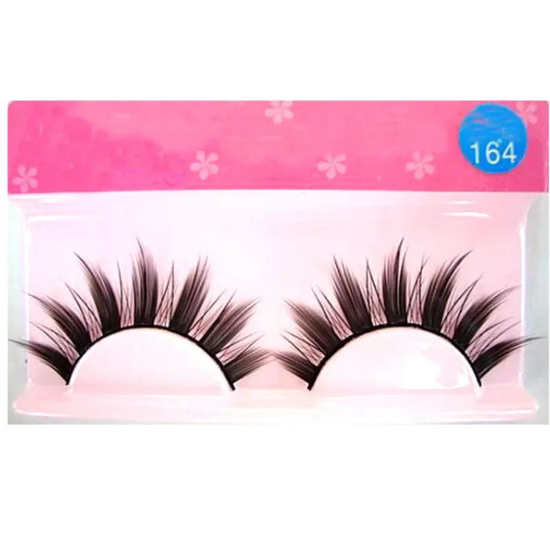 Λευκές βλεφαρίδες Cosplay Μακιγιάζ Natural Long Cross Strip Fase Eye Lashes