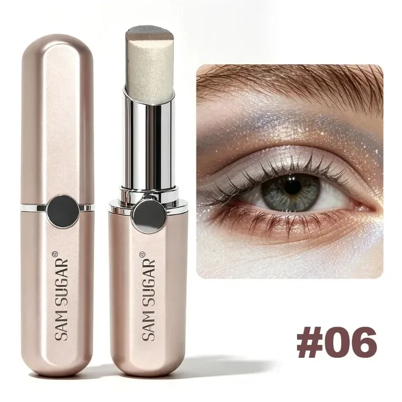 Tricolor Eyeshadow Stick Glitter Highlight Contour Shadow Stick Μακιγιάζ ματιών Αδιάβροχο με λάμψη και διάρκεια μεταλλικό μακιγιάζ για σκιές ματιών — image 12