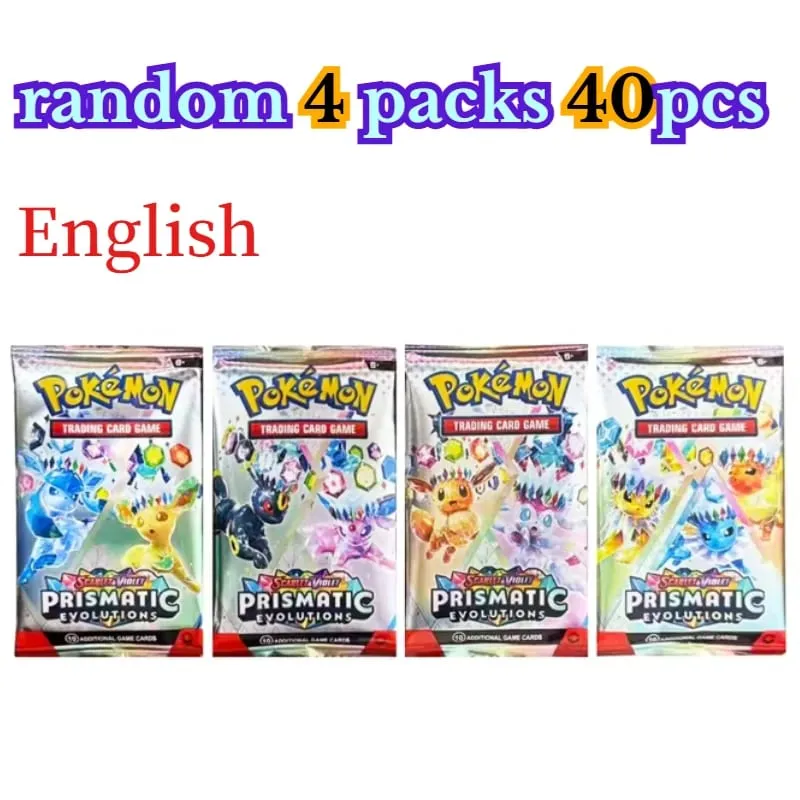 διασκέδαση 40 τεμάχια Pokemon Card Pack 4 Sets Sun Moon Violet 151 Αγγλικές κάρτες συναλλαγών Συλλεκτικά παιχνίδια Halloween Gift Fantasy Sci Fi — image 21